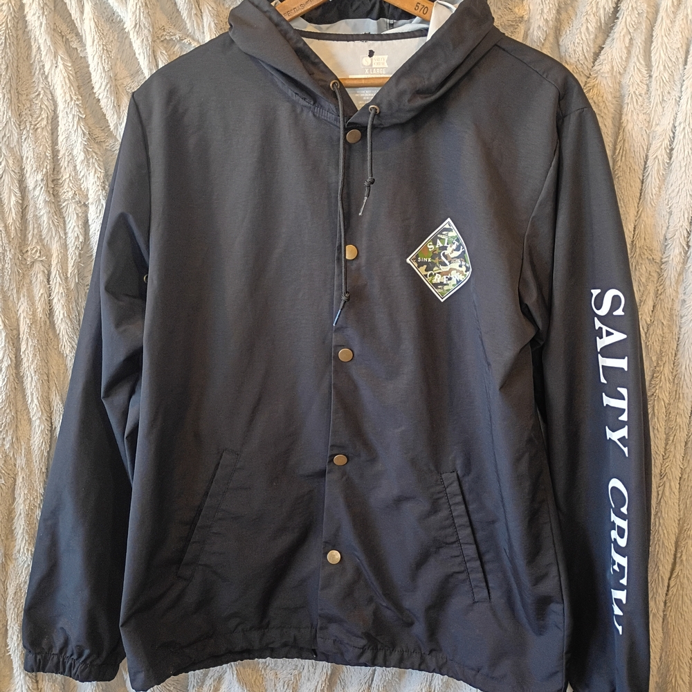 Salty Crew Black Windbreaker Jacket